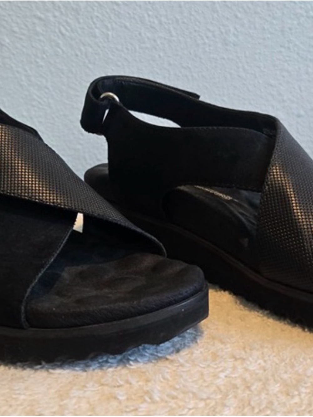 Walking Cradles Black Crisscross Comfort Sandals - Picture 3 of 5